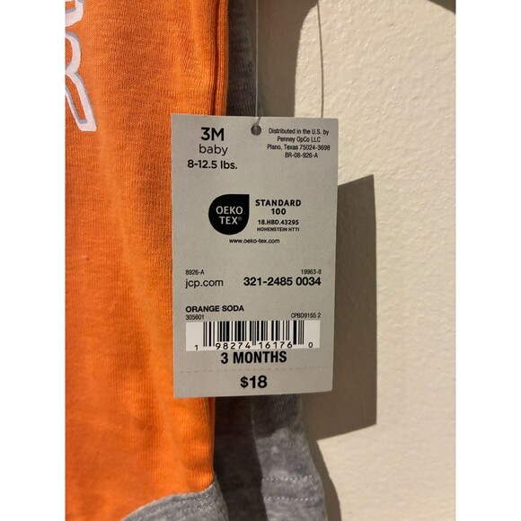 NWT Okie Dokie Orange "Best Dude Ever" Outfit - 3M - Picture 3 of 3